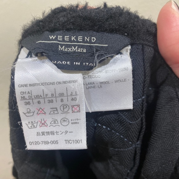 Weekend max mara black pleated wool skirt - Picture 6 of 9